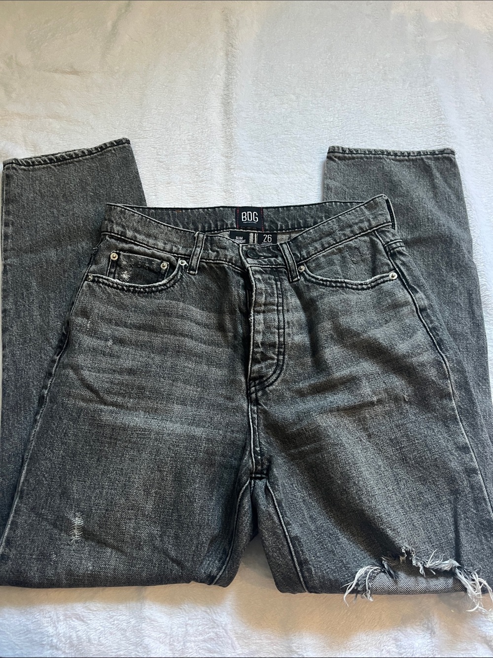 BDG Men's Charcoal Black Relaxed Jeans